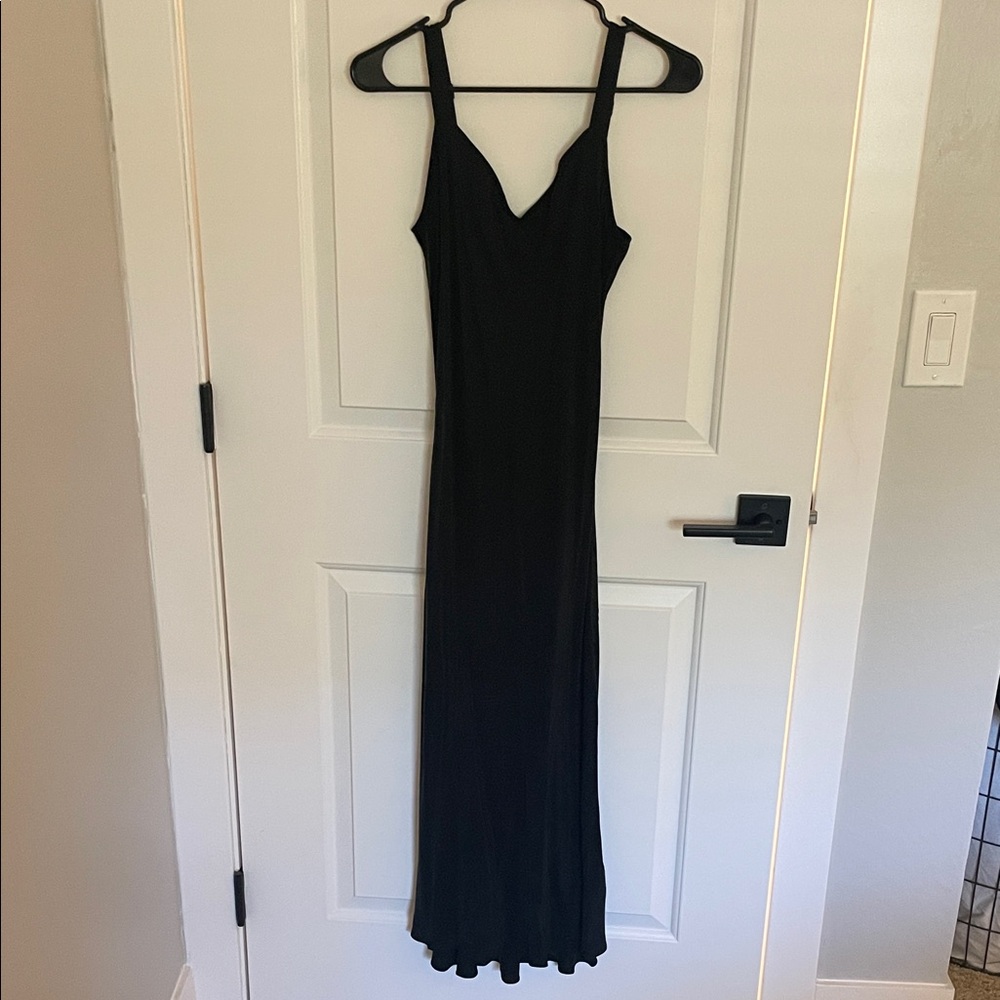 J. Crew Gwyneth Black Midi Slip Dress; size 2; NWT
